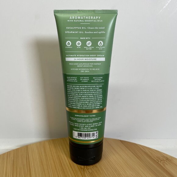Bath & Body Works Eucalyptus Spearmint Stress Relief Body Cream 8 oz Shea Butter - Picture 4 of 6